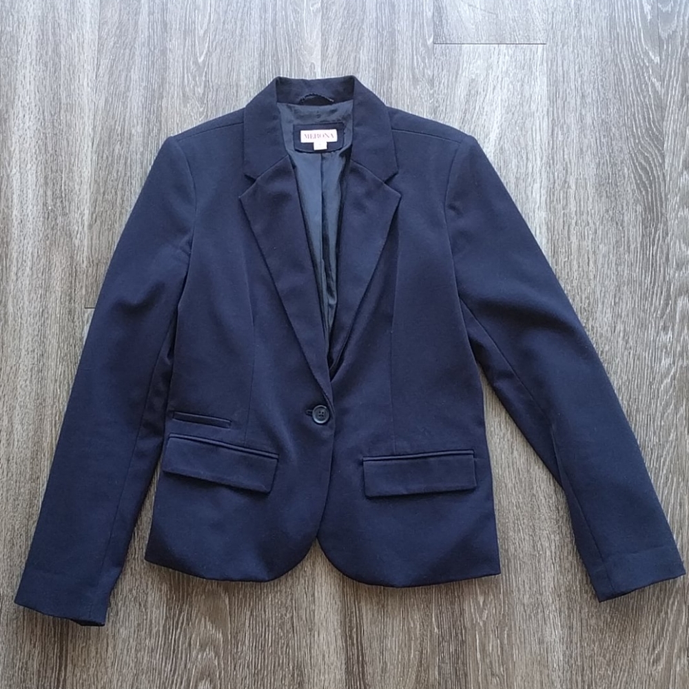 Merona Navy Blue Career Blazer 6